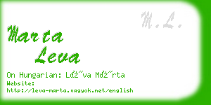 marta leva business card